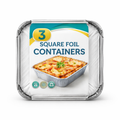 3 SQUARE FOIL CONTAINERS