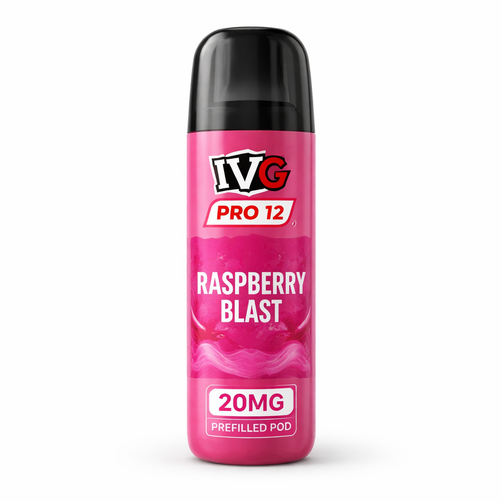 IVG PRO 12 20MG PREFILLED POD RASPBERRY BLAST / 20MG