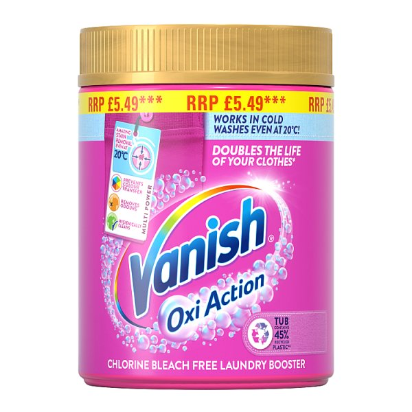VANISH LAUNDRY BOOSTER AND STAIN REMOVER POWDER COLOURS 6X470G PMP