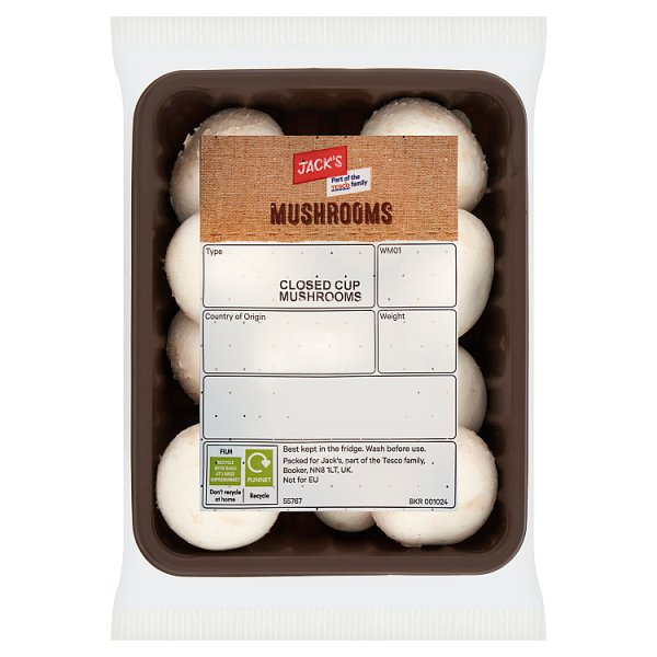 JACKS CLOSED CUP MUSHROOMS 250G