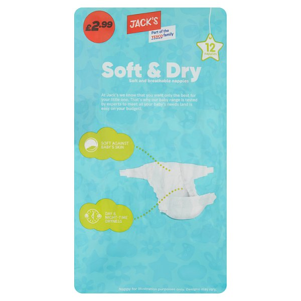 JACKS SIZE 6 NAPPIES PM299 12S