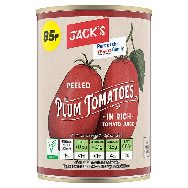 JACKS PEELED PLUM TOMS PM85 400G