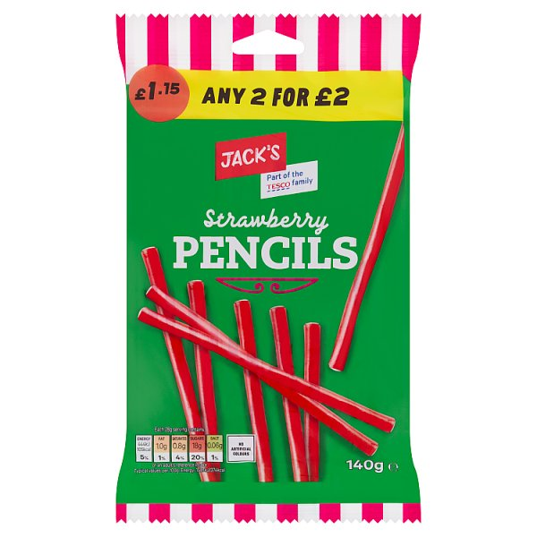 JACK'S STRAWBERRY PENCILS 140G