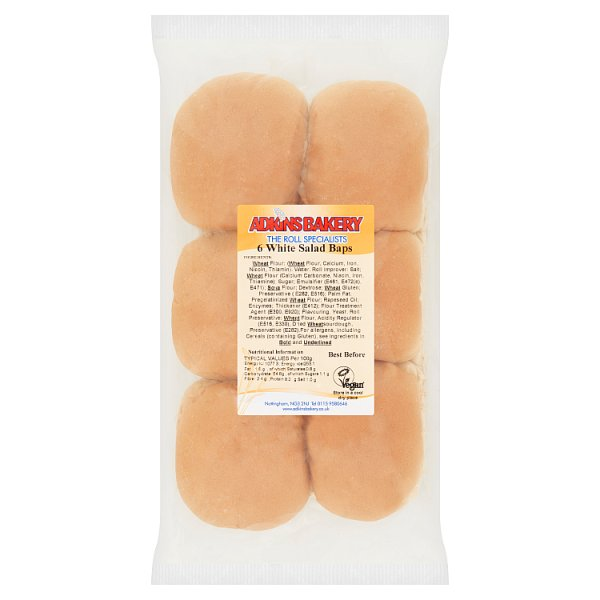 ADKINS WHITE SALAD ROLLS 6S