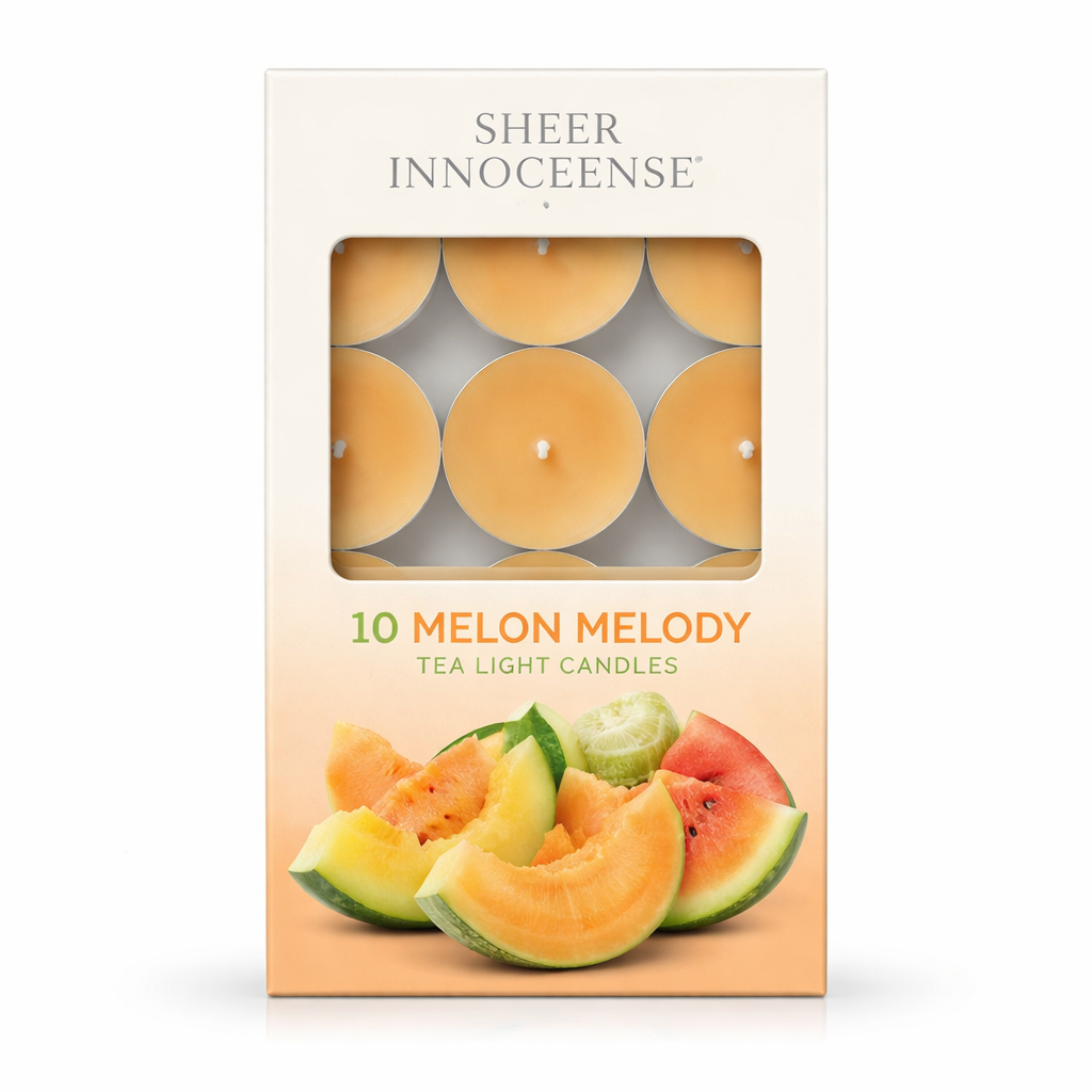 SHEER INNOCENSE 10 MELON MELODY TEA LIGHT CANDLES