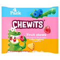 CHEWITS FRUIT CHEWS STRAWBERRY, FRUIT SALAD & BLUE RASPBERRY FLAVOUR 4 X 30G