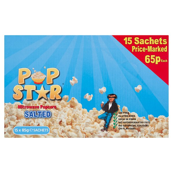 POP STAR MICROWAVE POPCORN SALTED 85G
