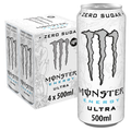 MONSTER ENERGY DRINK ULTRA ZERO SUGAR 4 X 500ML PM £4.99