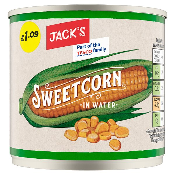 JACKS SWEETCORN PM109 340G