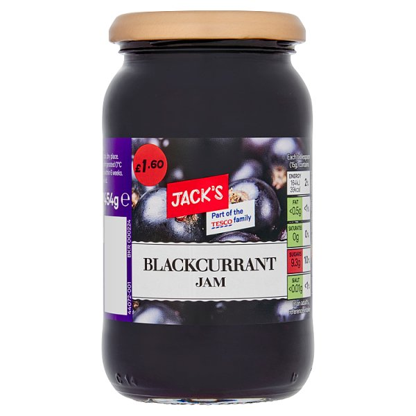 JACK'S BLACKCURRANT JAM 454G
