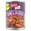 JACKS BEANS/SAUSAGES PM135 395G