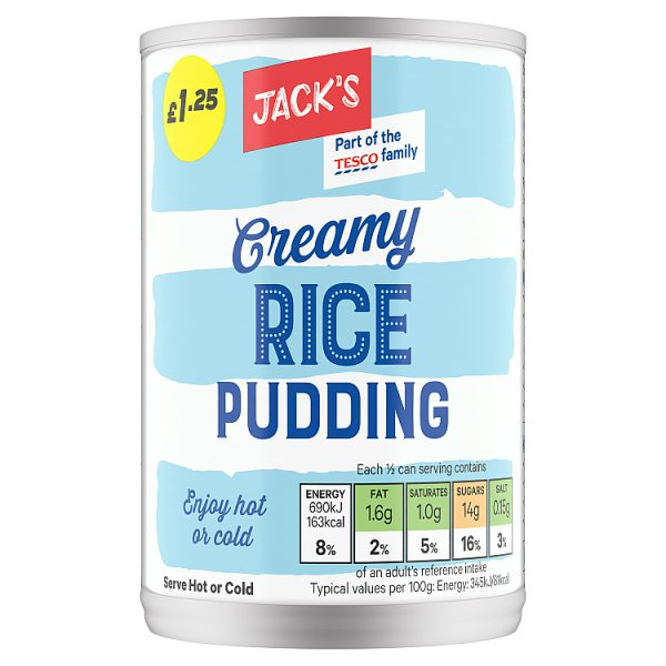 JACK'S CREAMY RICE PUDDING 400GG