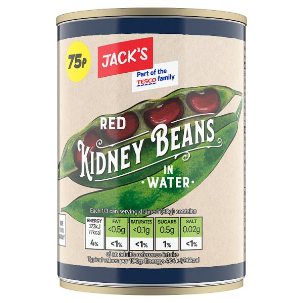 JACK'S RED KIDNEY BEANS IN WATER 400G