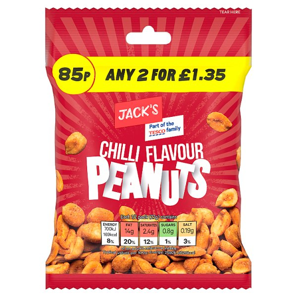 JACK'S CHILLI FLAVOUR PEANUTS 55G 85