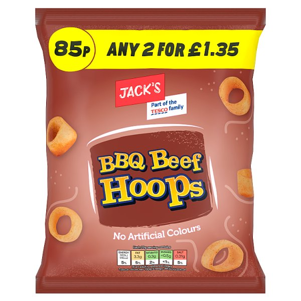 JACK'S BBQ BEEF HOOPS 60G