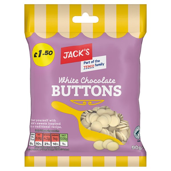 JACKS WHTE CHCLTE BTTN PM150 90G