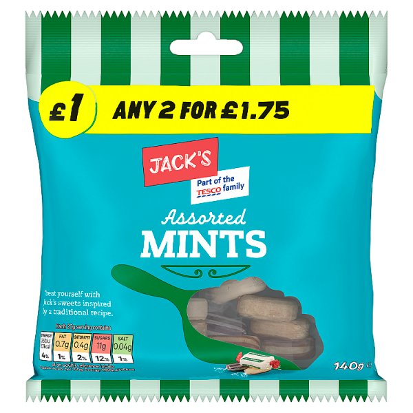JACKS ASSORTED MINTS PM100 140G