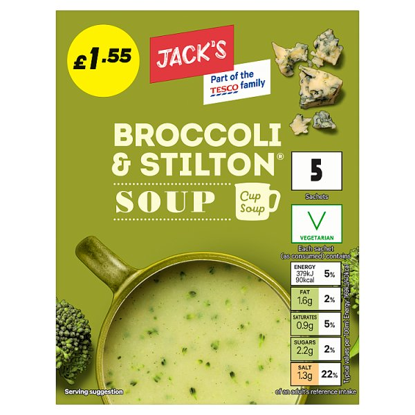 JACK'S BROCCOLI & STILTON SOUP 5 X 24G (120G)