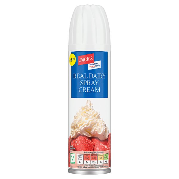 JACKS REAL DAIRY SPRAY CREAM