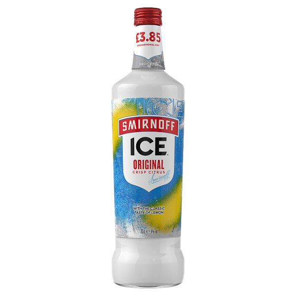 SMIRNOFF ICE ORIGINAL READY TO DRINK PREMIX 4% VOL 70CL BOTTLE PMP £3.49