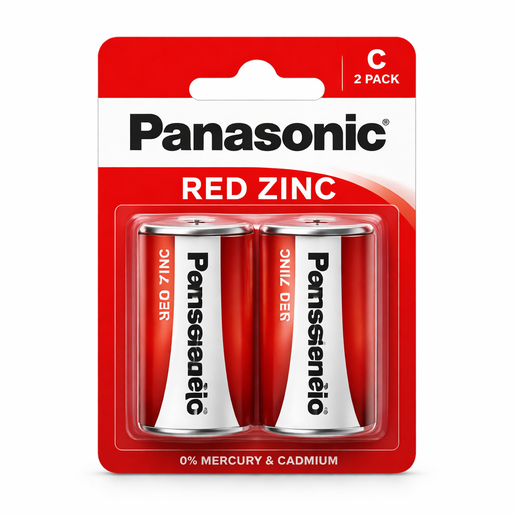 PANASONIC RED ZINC BAT C 2PK