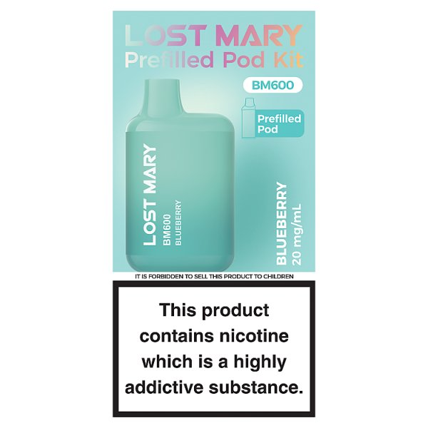 LOST MARY BM600 BLUEBERRY PREFILLED POD KIT 20MG/ML