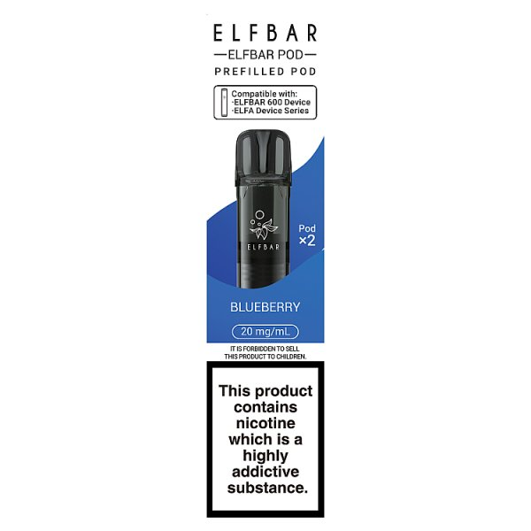 ELFBAR POD PREFILLED POD BLUEBERRY 20MG/ML