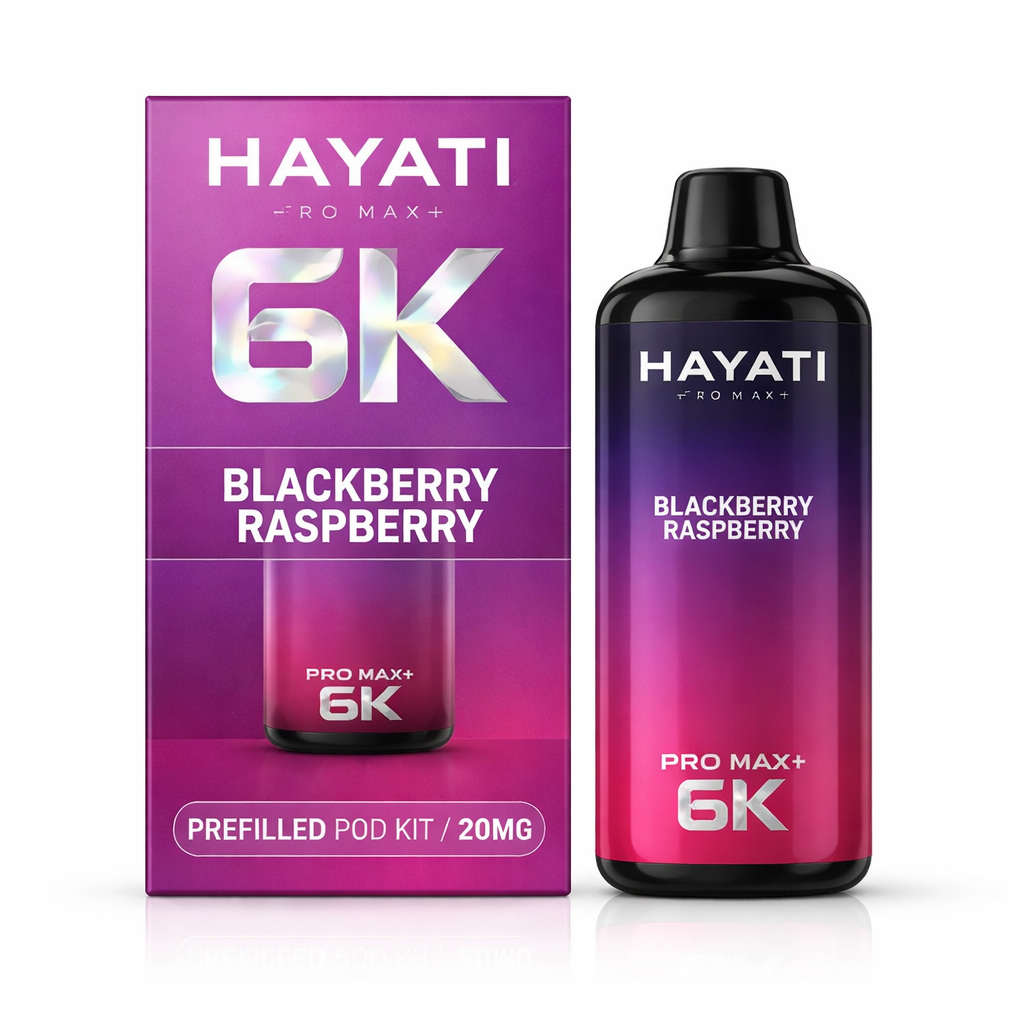 HAYATI PRO MAX+ 6K PREFILLED POD KIT BLACKBERRY RASPBERRY / 20MG