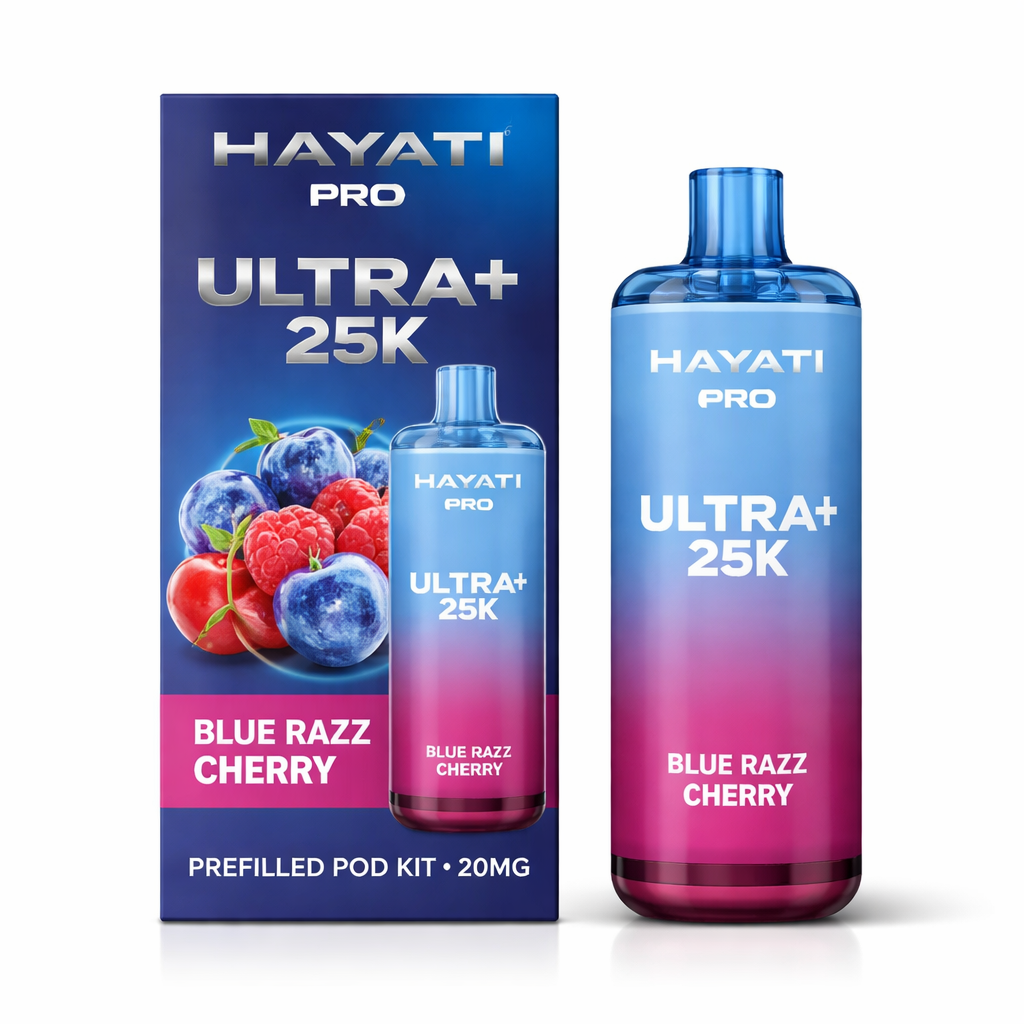HAYATI PRO ULTRA+ 25K PREFILLED POD KIT BLUE RAZZ CHERRY / 20MG