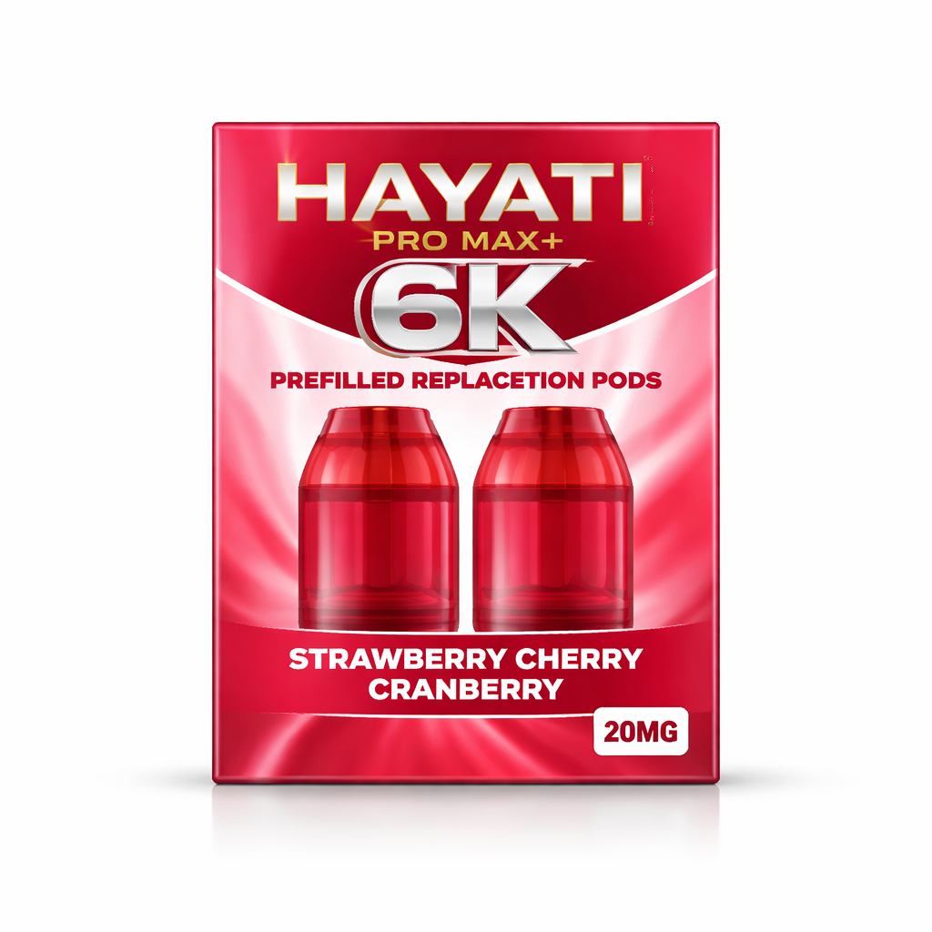 HAYATI PRO MAX+ 6K PREFILLED REPLACEMENT PODS STRAWBERRY CHERRY CRANBERRY / 20MG