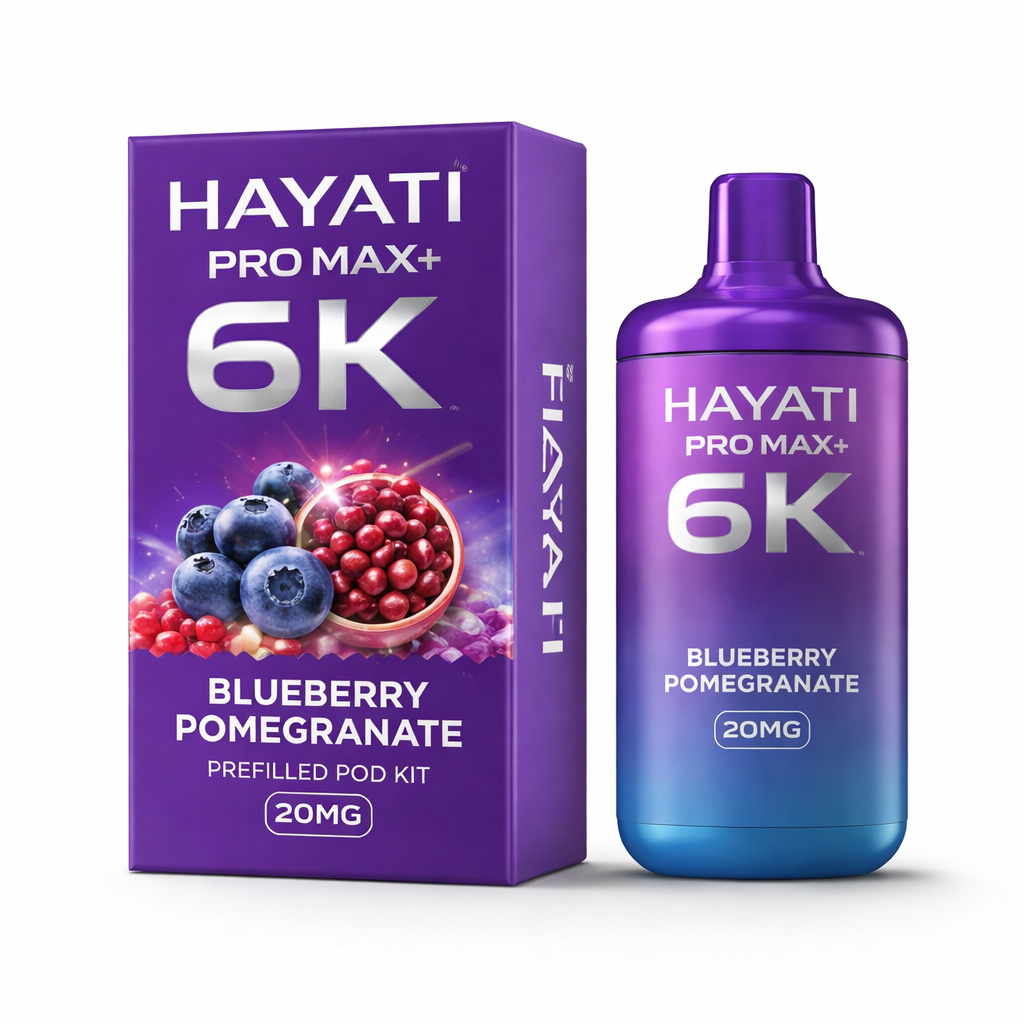HAYATI PRO MAX+ 6K PREFILLED POD KIT BLUEBERRY POMEGRANATE / 20MG