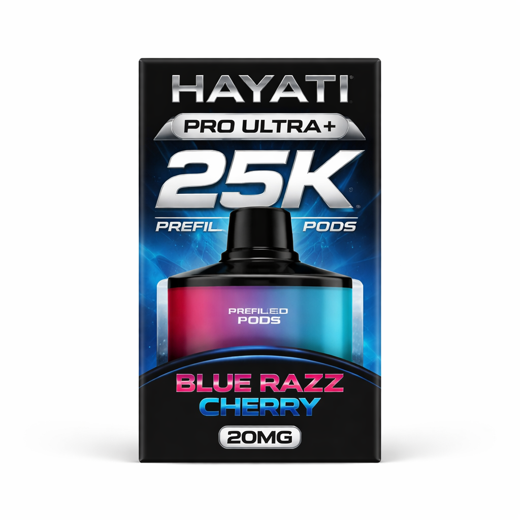 HAYATI PRO ULTRA+ 25K PREFILLED PODS BLUE RAZZ CHERRY / 20MG