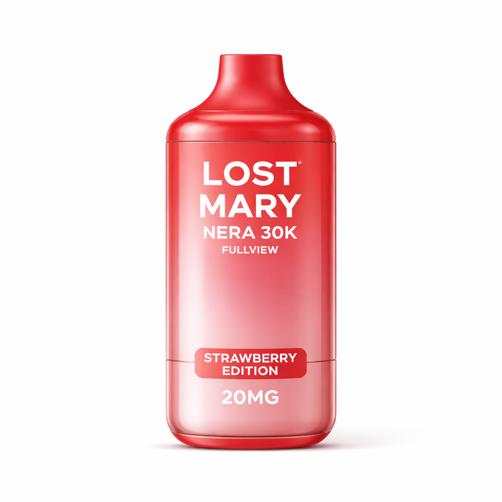 LOST MARY NERA 30K FULLVIEW 20MG LEGAL BIG PUFF DEVICE STRAWBERRY EDITION / 20MG