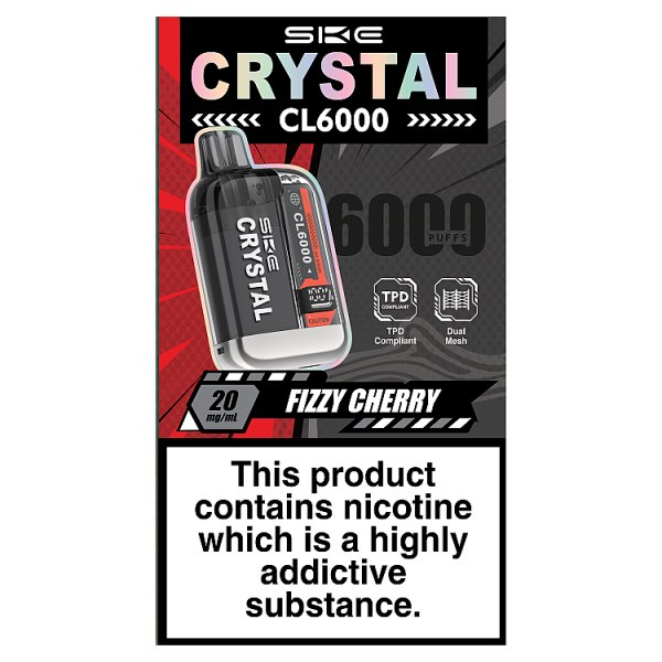SKE CRYSTAL CL6000 FIZZY CHERRY 20MG/ML (1)