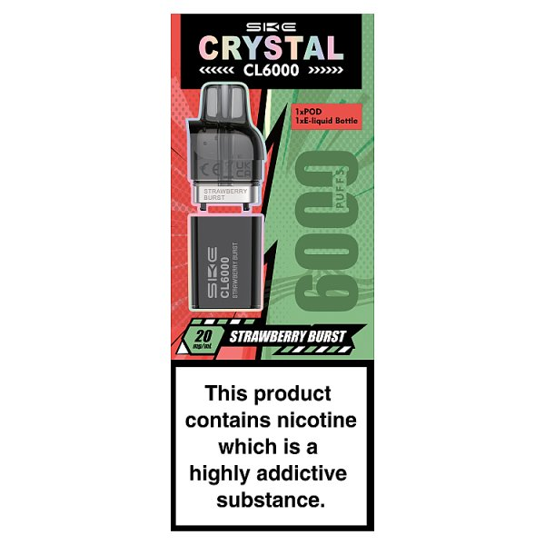 SKE CRYSTAL CL6000 STRAWBERRY BURST 20MG/ML