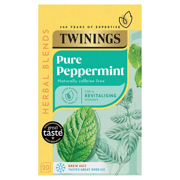TWININGS PURE PEPPERMINT 20 TEA BAGS 40G