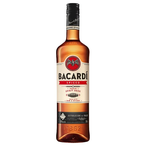 BACARD SPICED PREMIUM RUM SPIRIT DRINK, 70CL