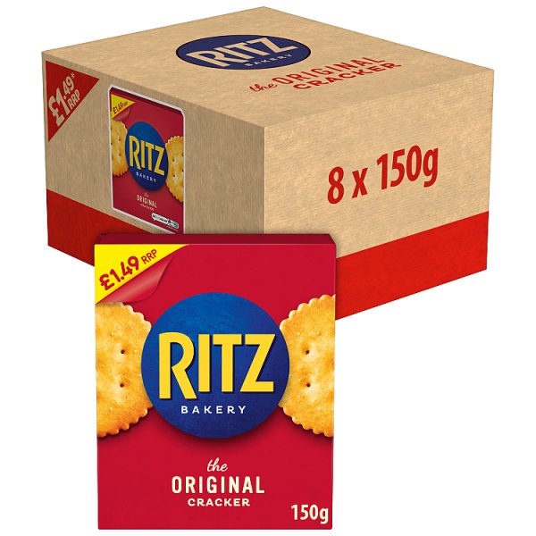 RITZ THE ORIGINAL BAKED CRACKER BOX £1.49 PMP 150G