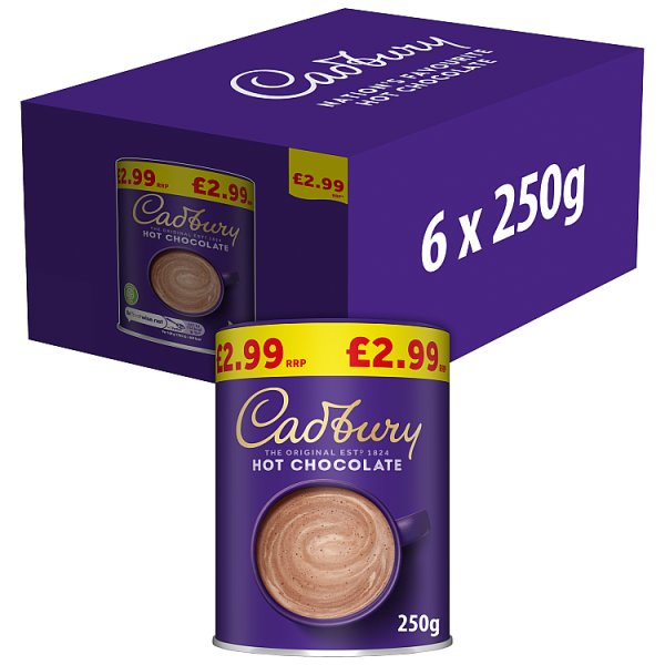 CADBURY DRINKING HOT CHOCOLATE 250G PMP £2.99