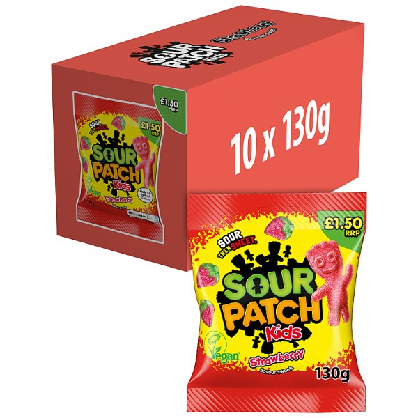 SOUR PATCH KIDS STRAWBERRY SWEETS BAG £1.50 PMP 130G