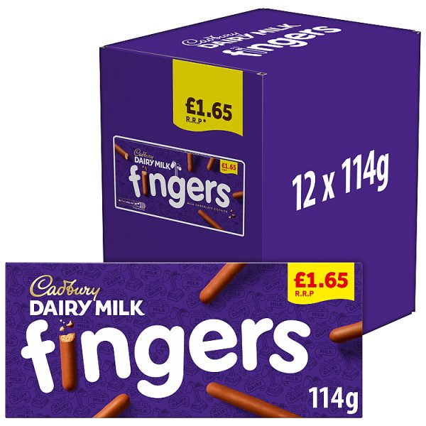 CAD MILK CHOC FINGERS PM165 114G