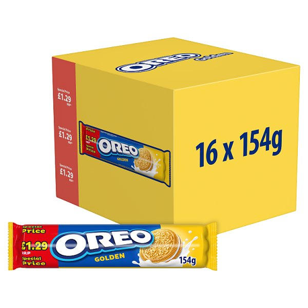 OREO GOLDEN SANDWICH BISCUITS £1.29 PMP 154G
