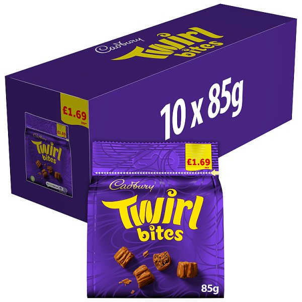 CADBURY TWIRL BITES CHOCOLATE BAG £1.69 PMP 85G