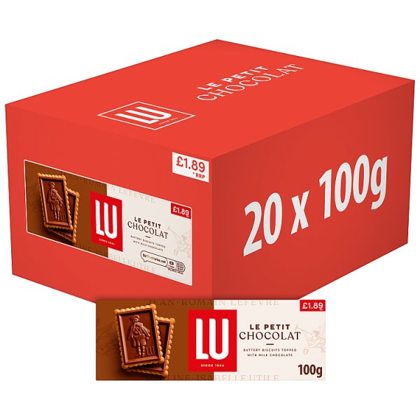 LU LE PETIT CHOCOLAT CHOCOLATE BISCUITS £1.89 PMP 100G