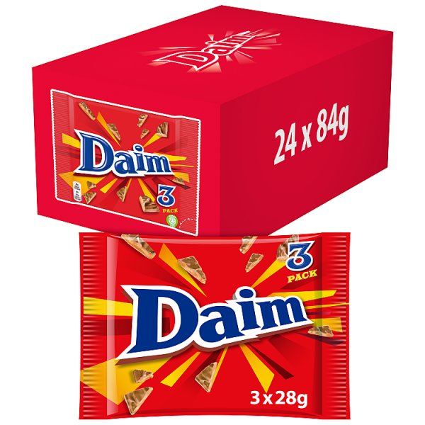 DAIM CHOCOLATE BAR 3 PACK MULTIPACK 84G (3 X 28G)