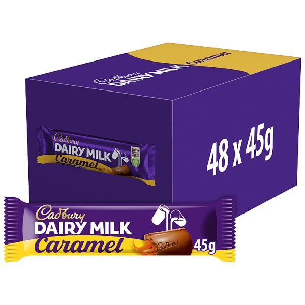 CADBURY DAIRY MILK CARAMEL CHOCOLATE BAR 45G