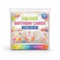 SQUARE BIRTHDAY CARDS CODE 50 HH