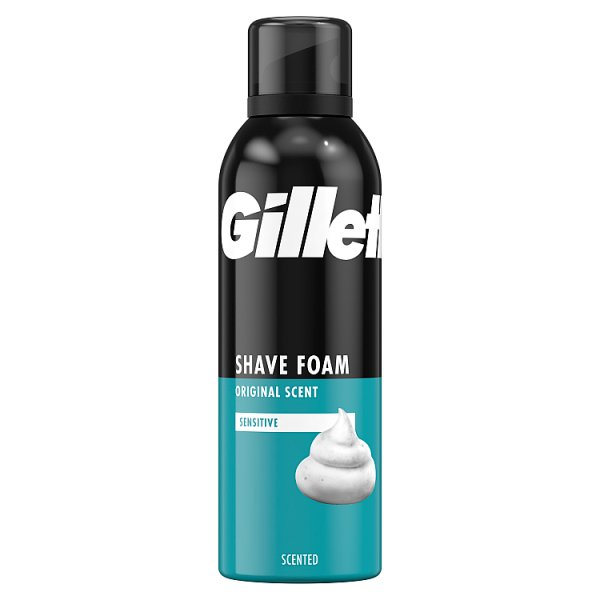 GILLETTE CLASSIC SENSITIVE SHAVE FOAM, 200ML