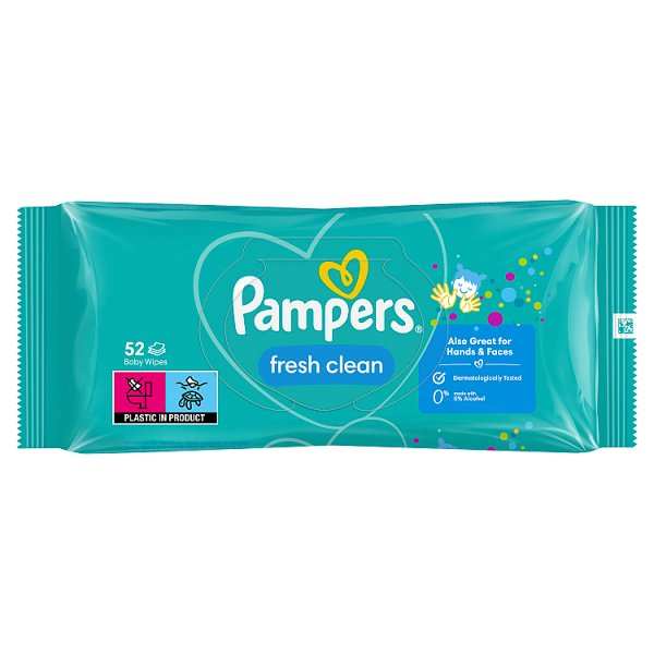 PAMPERS FRESH CLEAN BABY WIPES X 52