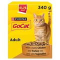 GO-CAT CHICKEN AND TURKEY DRY CAT FOOD 340G PMP